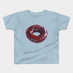 Double Chocolate Donut painting (no background) Kids T-Shirt